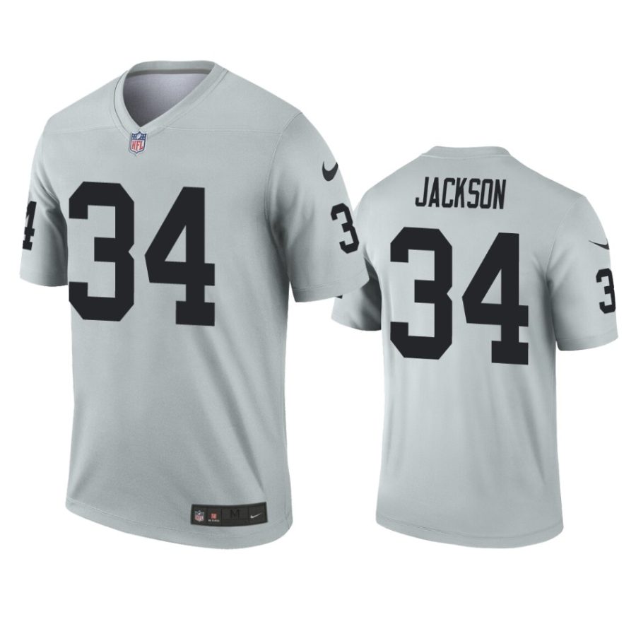 mens raiders bo jackson silver inverted legend jersey