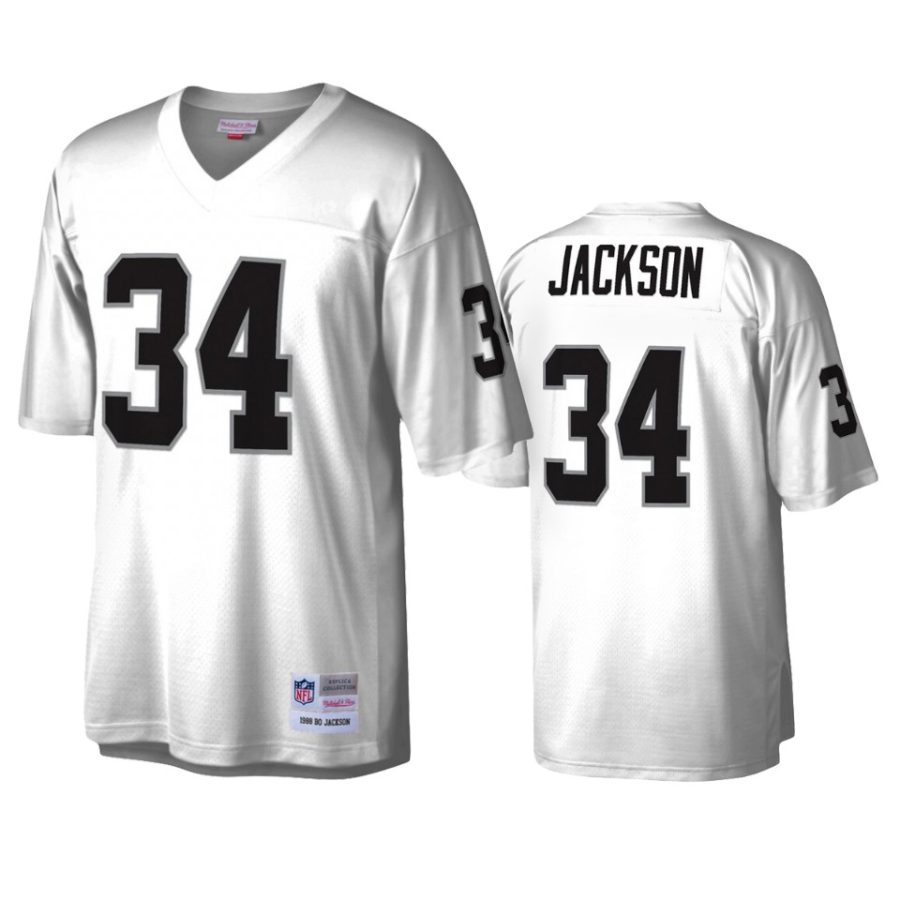 mens raiders bo jackson white legacy replica jersey 0a