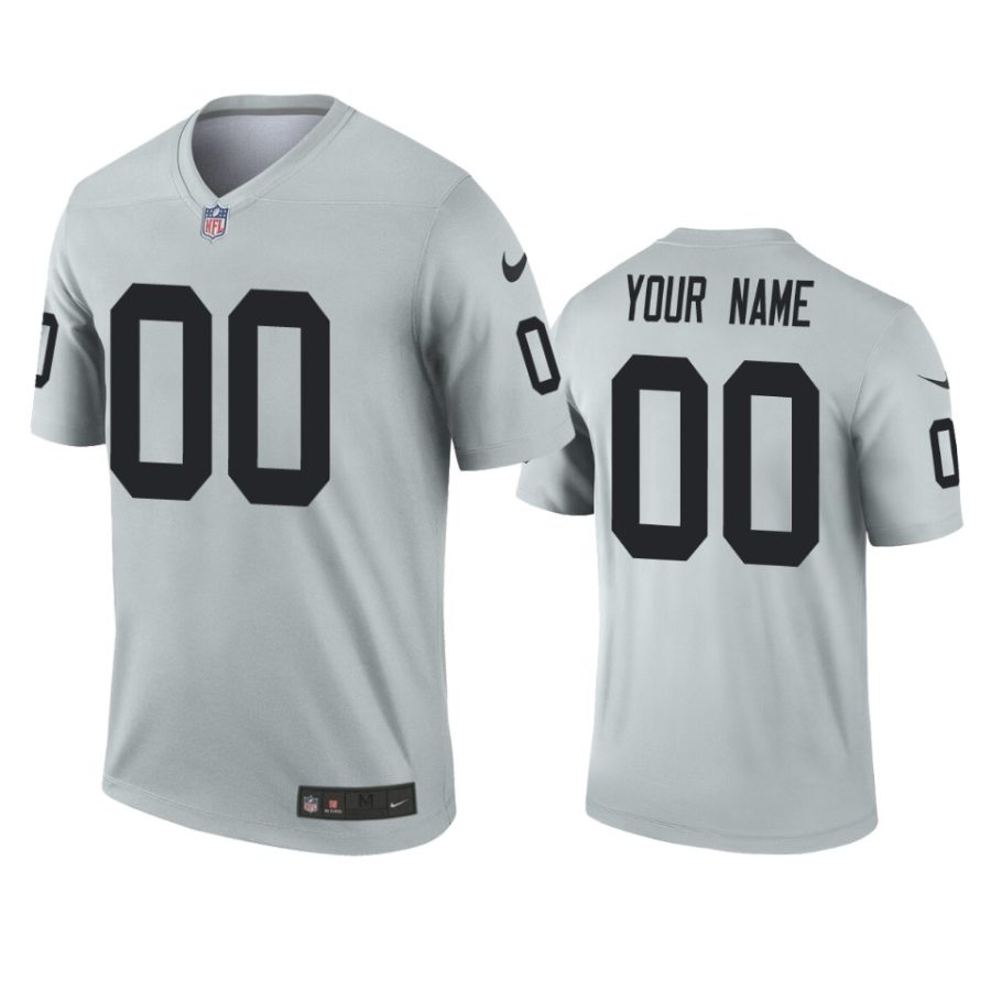 mens raiders custom silver inverted legend jersey