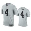 mens raiders derek carr silver inverted legend jersey