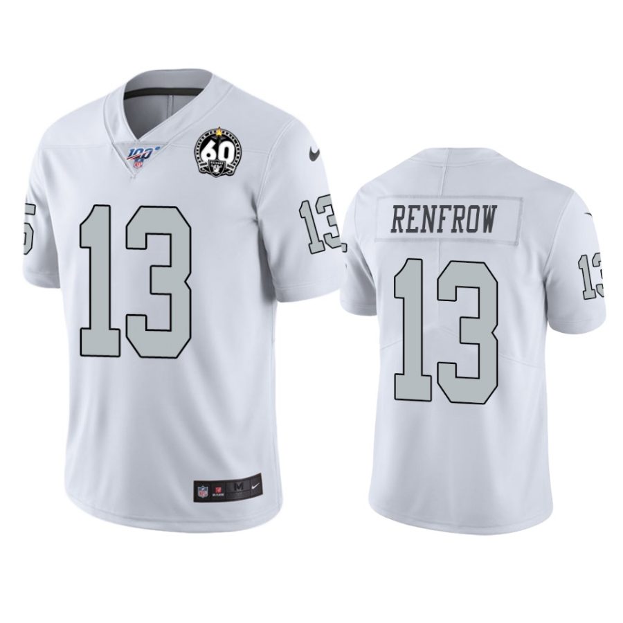 mens raiders hunter renfrow white 60th anniversary color rush jersey