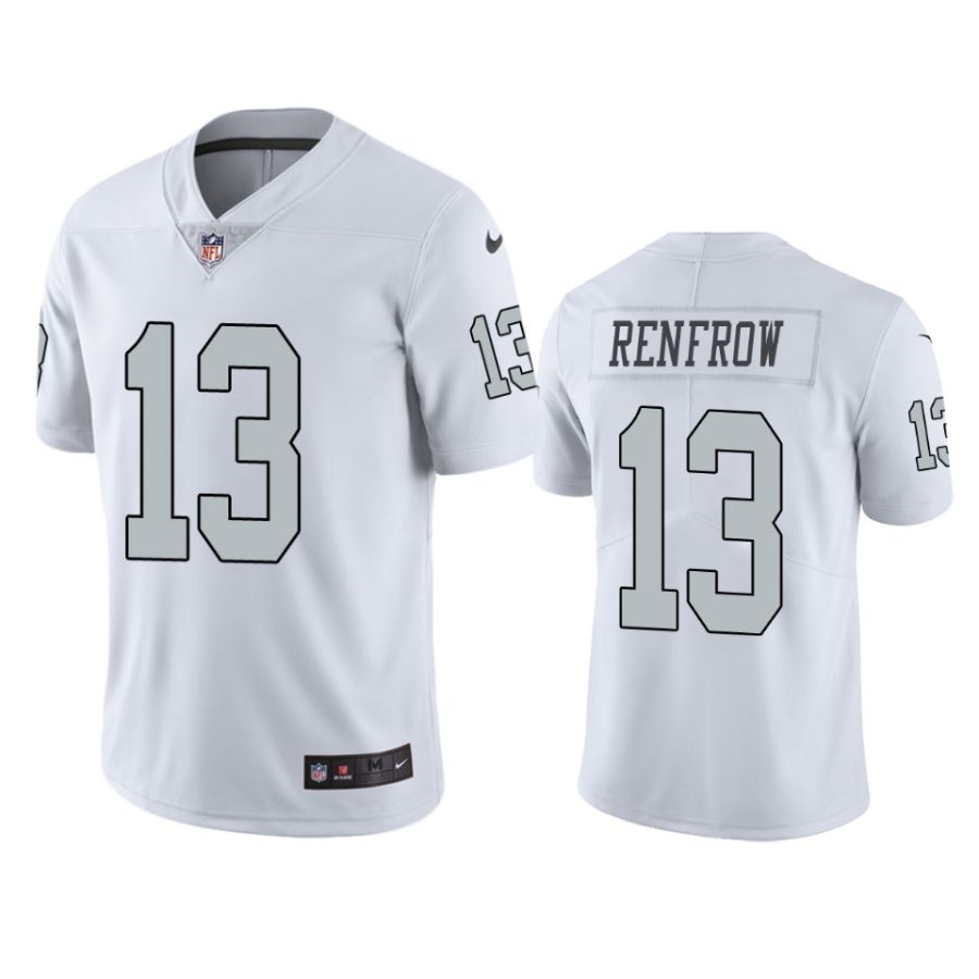 mens raiders hunter renfrow white color rush limited jersey