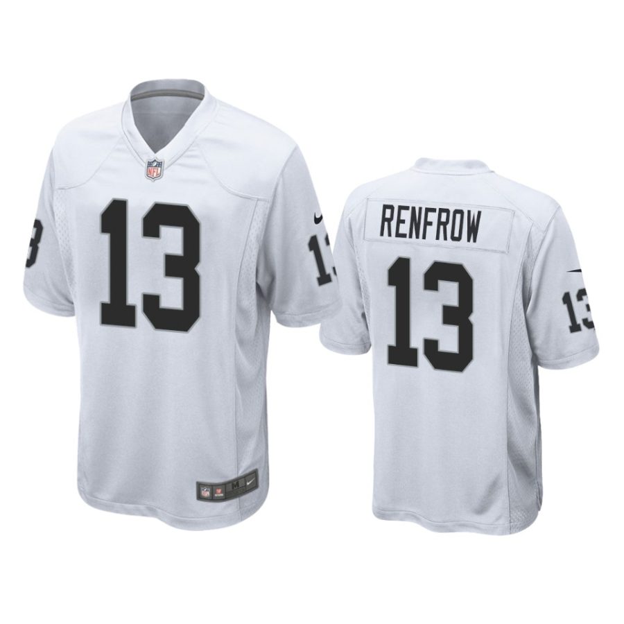 mens raiders hunter renfrow white game jersey