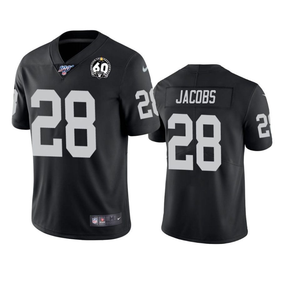 mens raiders josh jacobs black 60th anniversary vapor limited jersey