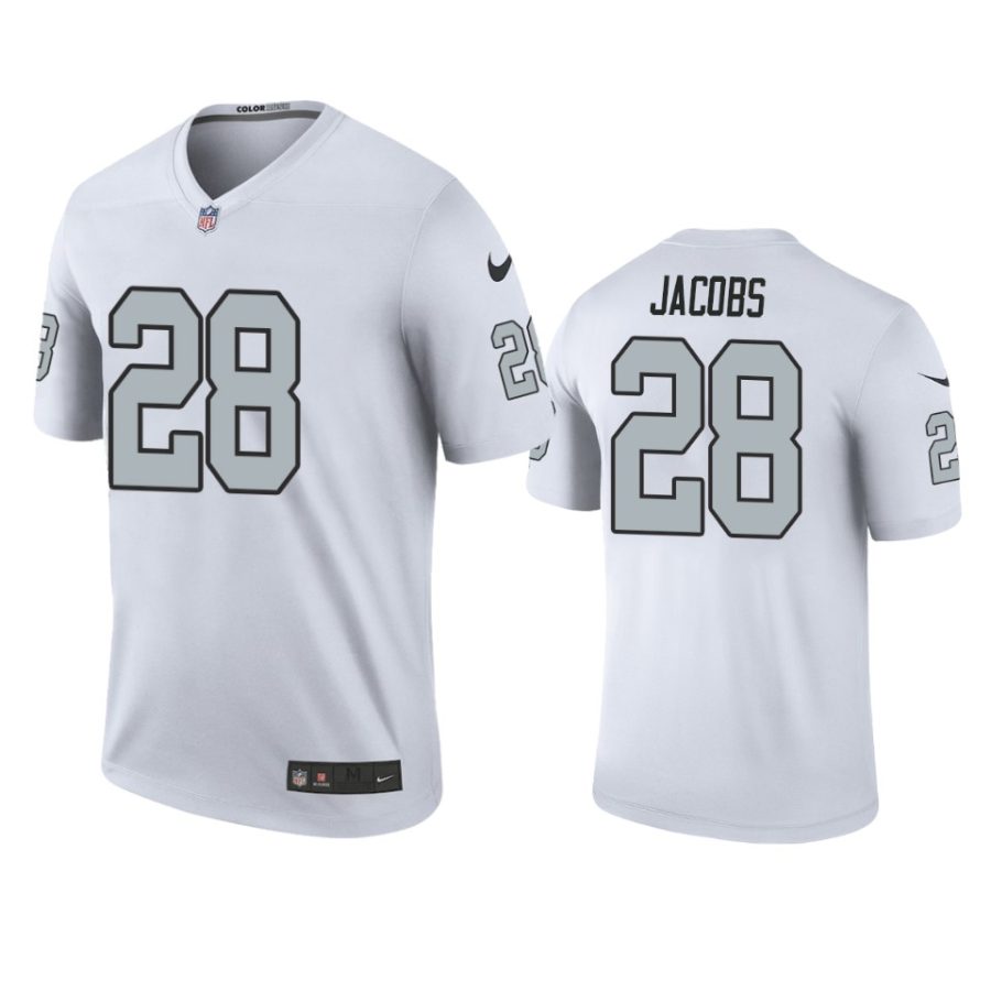 mens raiders josh jacobs white color rush legend jersey