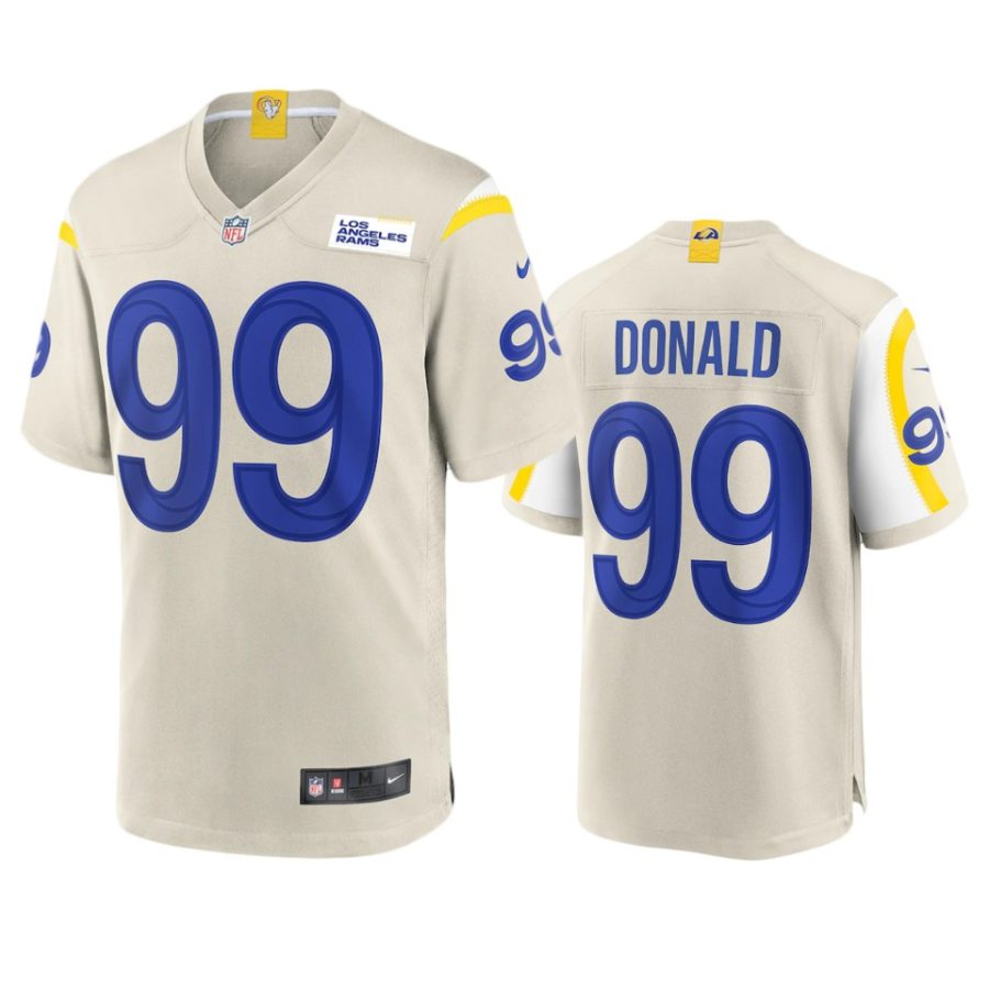 mens rams aaron donald bone 2020 game jersey