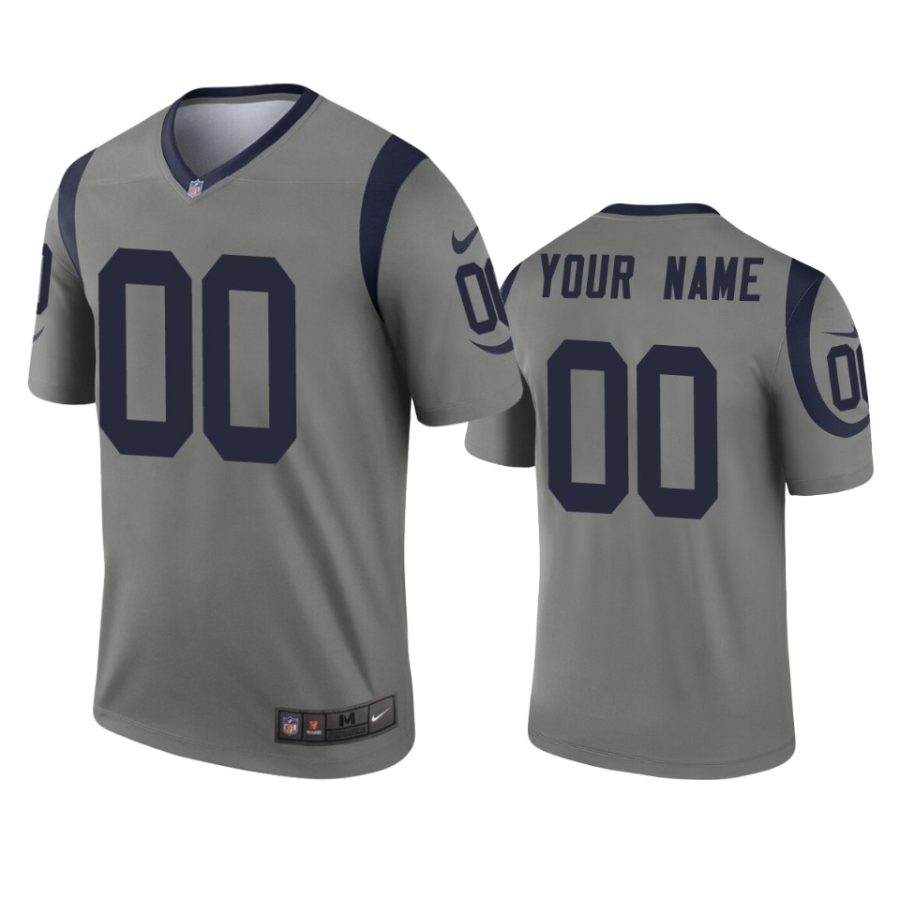 mens rams custom gray inverted legend jersey