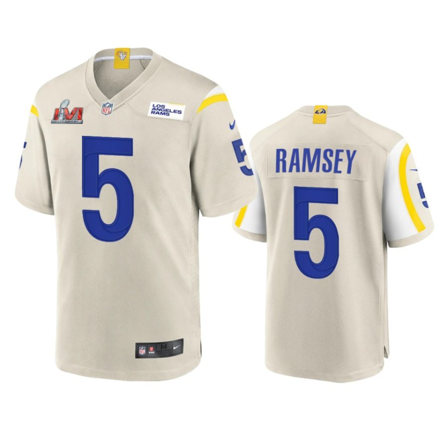 mens rams jalen ramsey bone super bowl lvi game jersey