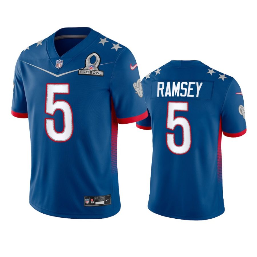 mens rams jalen ramsey royal game 2022 nfc pro bowl jersey