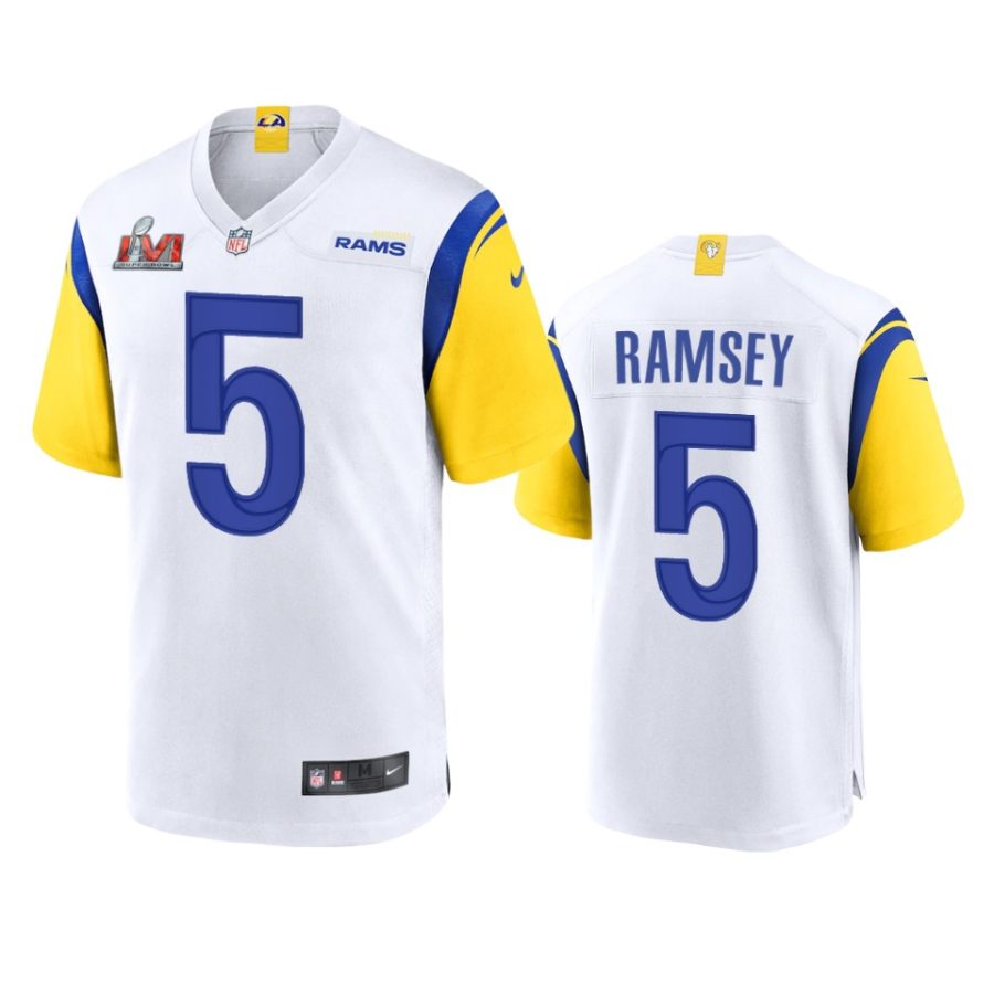 mens rams jalen ramsey white super bowl lvi game jersey