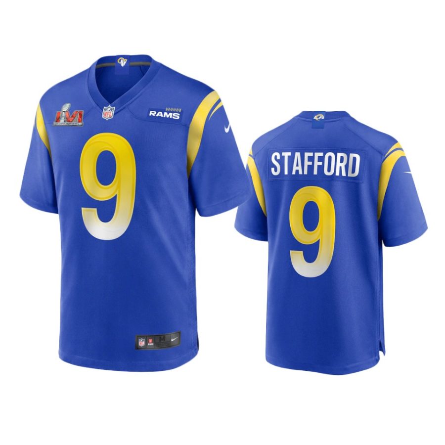 mens rams matthew stafford royal super bowl lvi game jersey