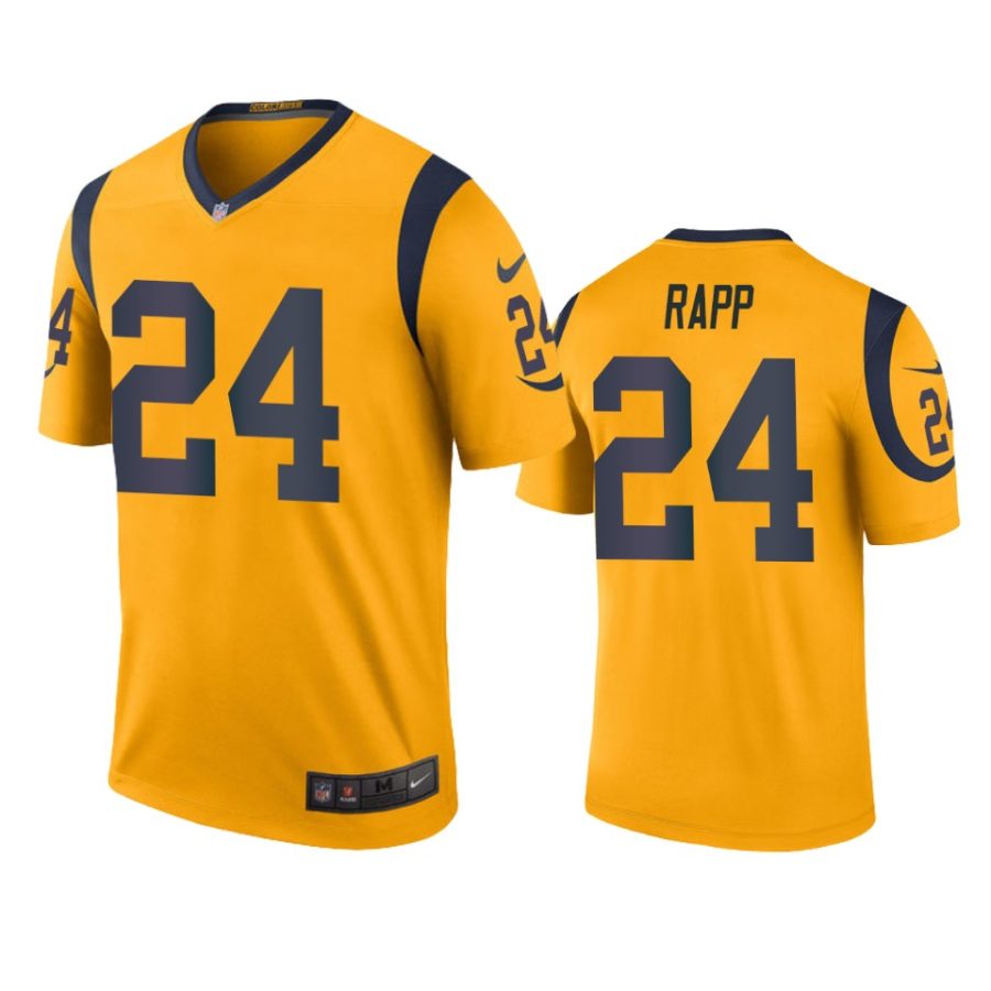 mens rams taylor rapp gold color rush legend jersey