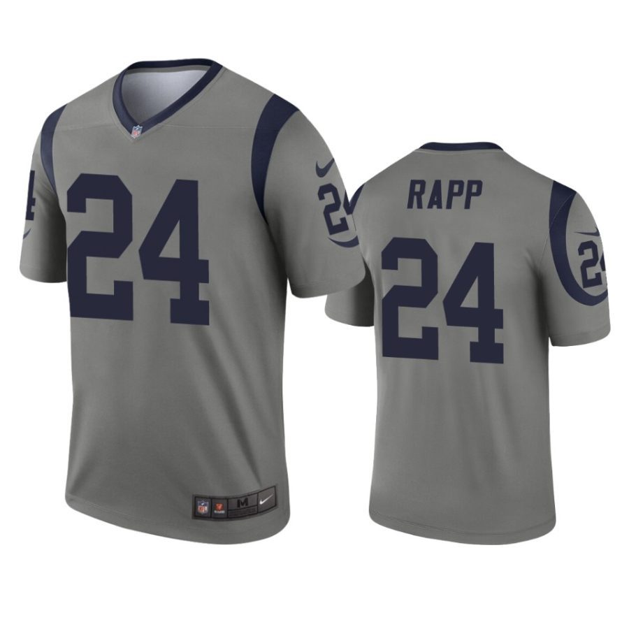 mens rams taylor rapp gray inverted legend jersey