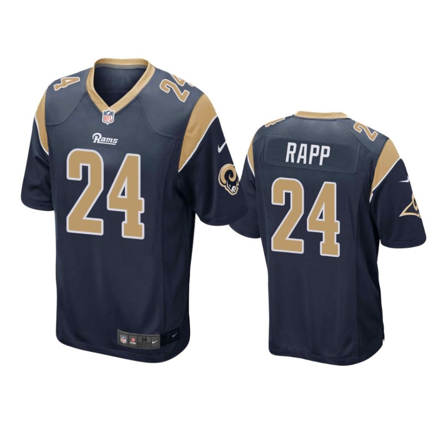 mens rams taylor rapp navy game jersey