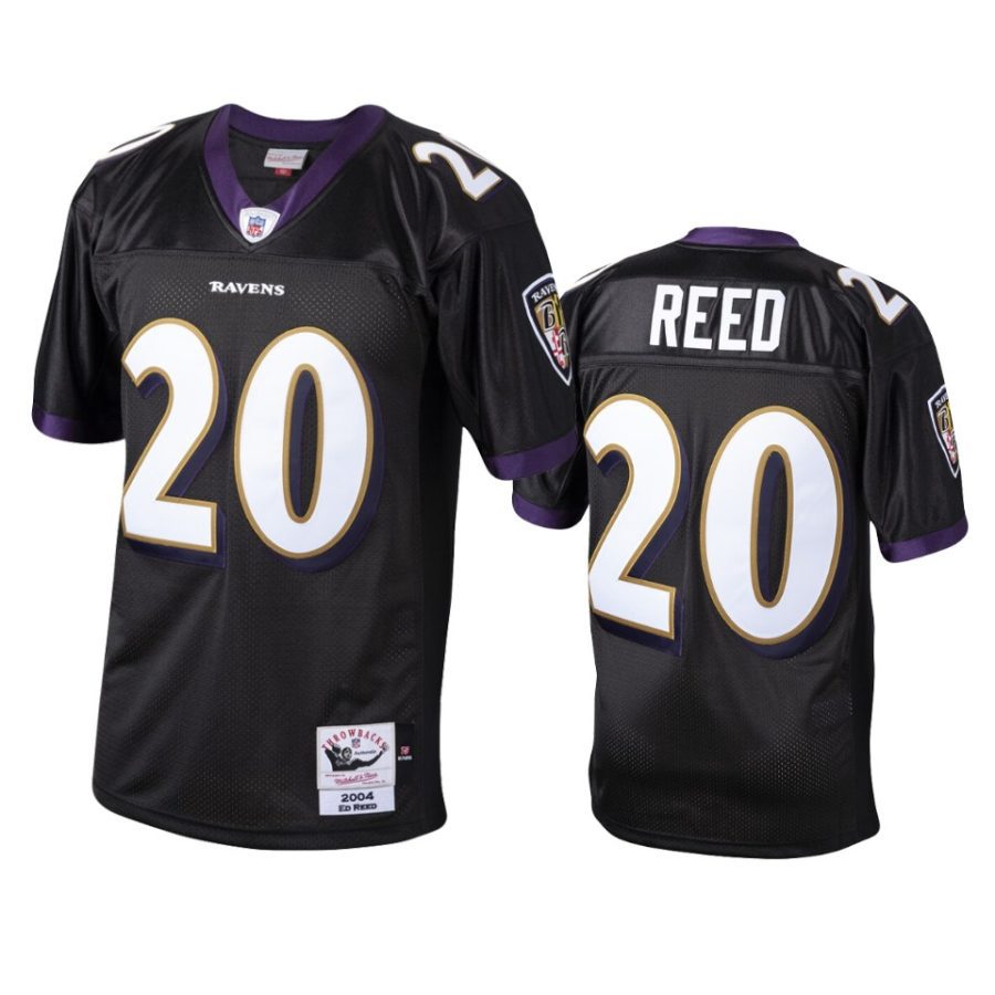 mens ravens ed reed black 2004 authentic throwback jersey