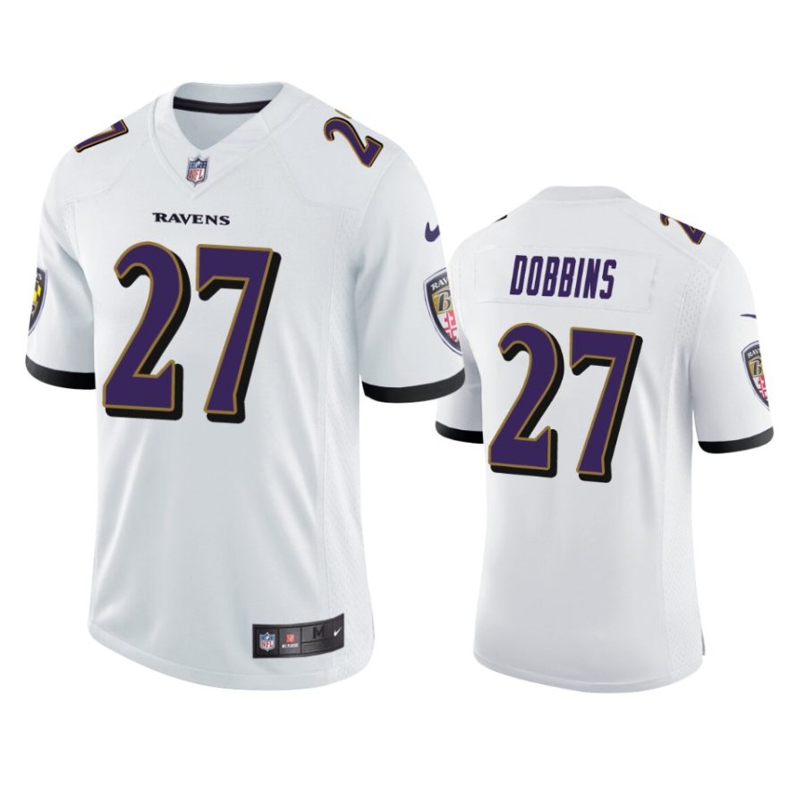 mens ravens j.k. dobbins white vapor limited jersey