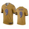 mens ravens justin tucker gold inverted legend jersey