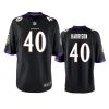 mens ravens malik harrison black game jersey