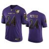 mens ravens marcus peters purple 25th season golden limited jersey