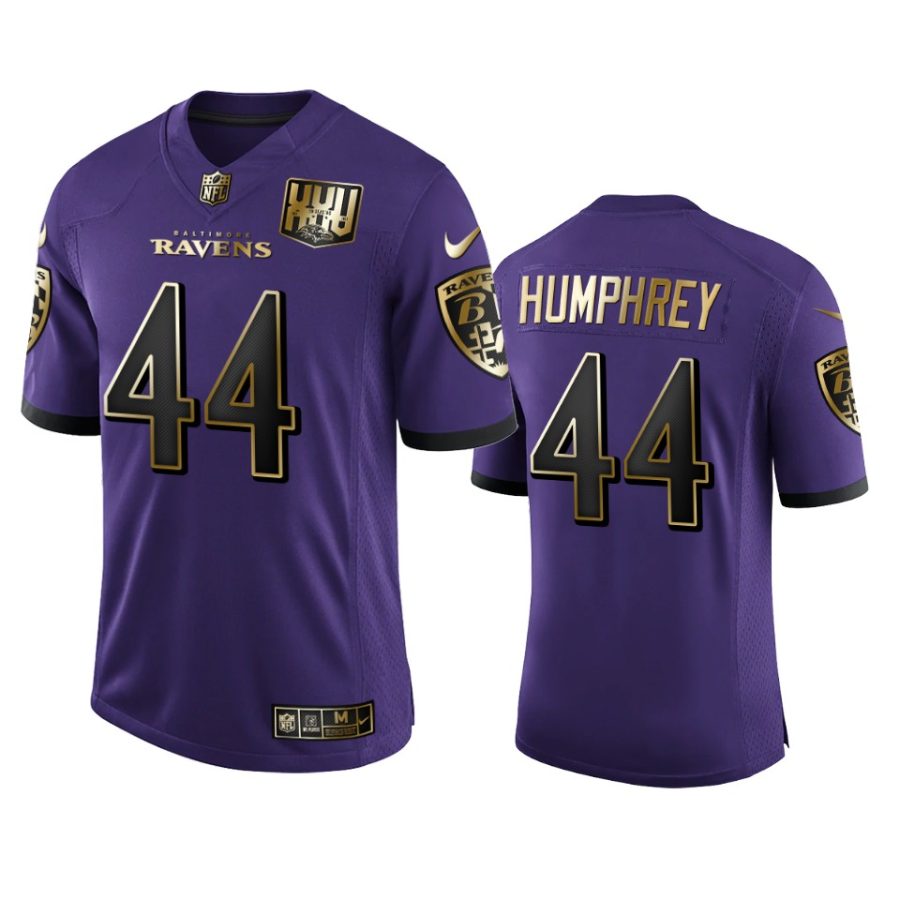 mens ravens marlon humphrey purple 25th season golden limited jersey