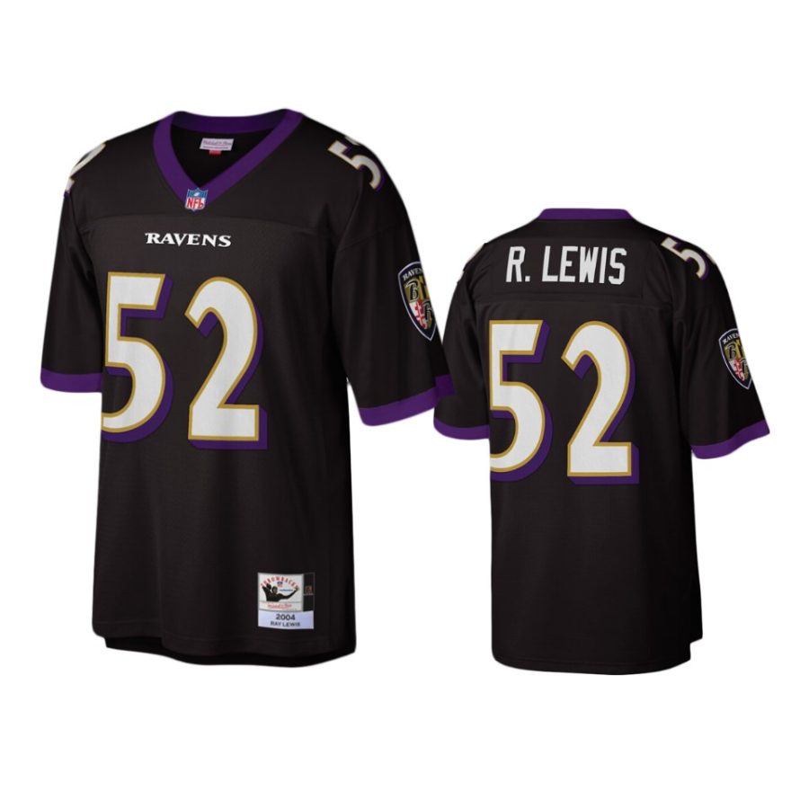 mens ravens ray lewis black throwback 2004 authentic jersey