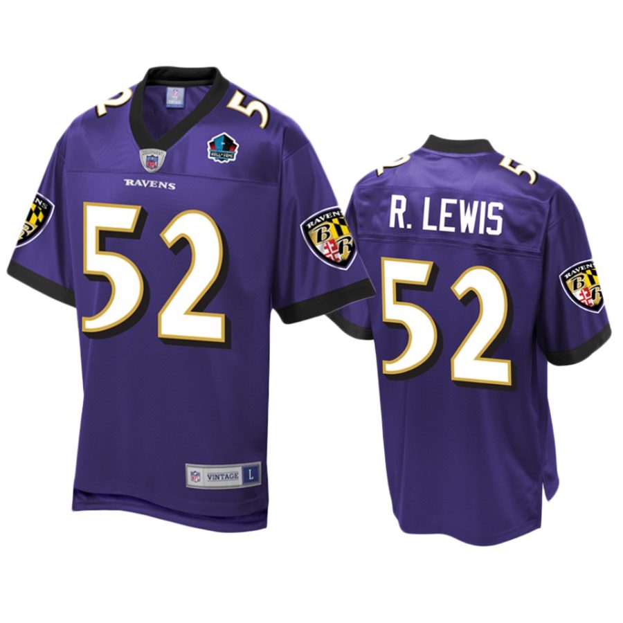 mens ravens ray lewis purple hall of fame jersey