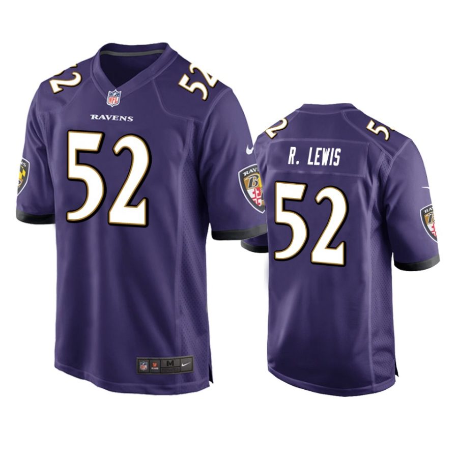 mens ray lewis ravens purple game jersey