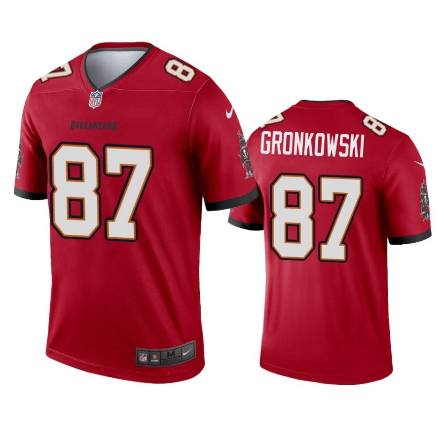 mens rob gronkowski buccaneers red legend jersey