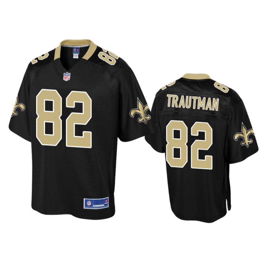 mens saints adam trautman black pro line jersey