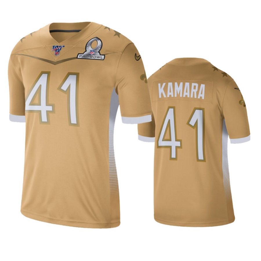 mens saints alvin kamara gold nfc 2020 pro bowl jersey