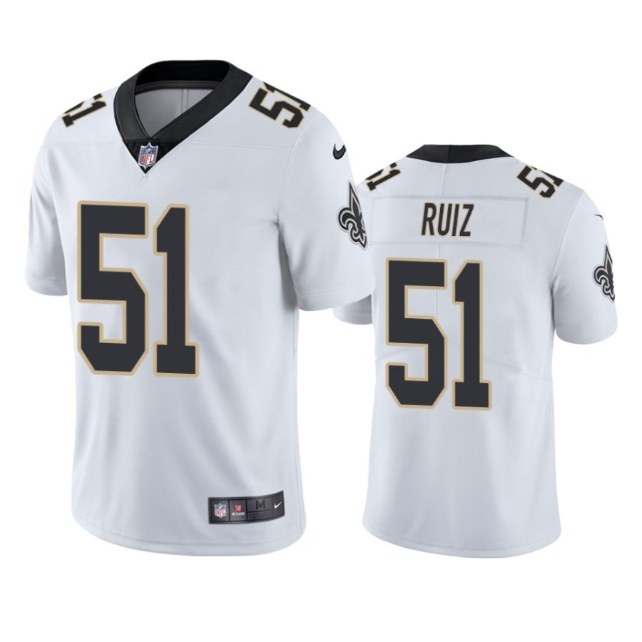 mens saints cesar ruiz white vapor limited jersey