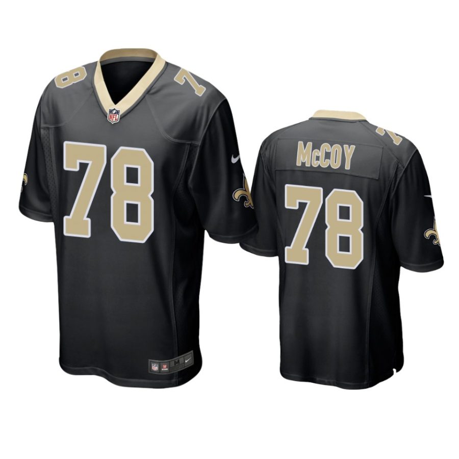 mens saints erik mccoy black game jersey