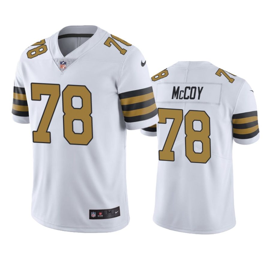 mens saints erik mccoy white color rush limited jersey