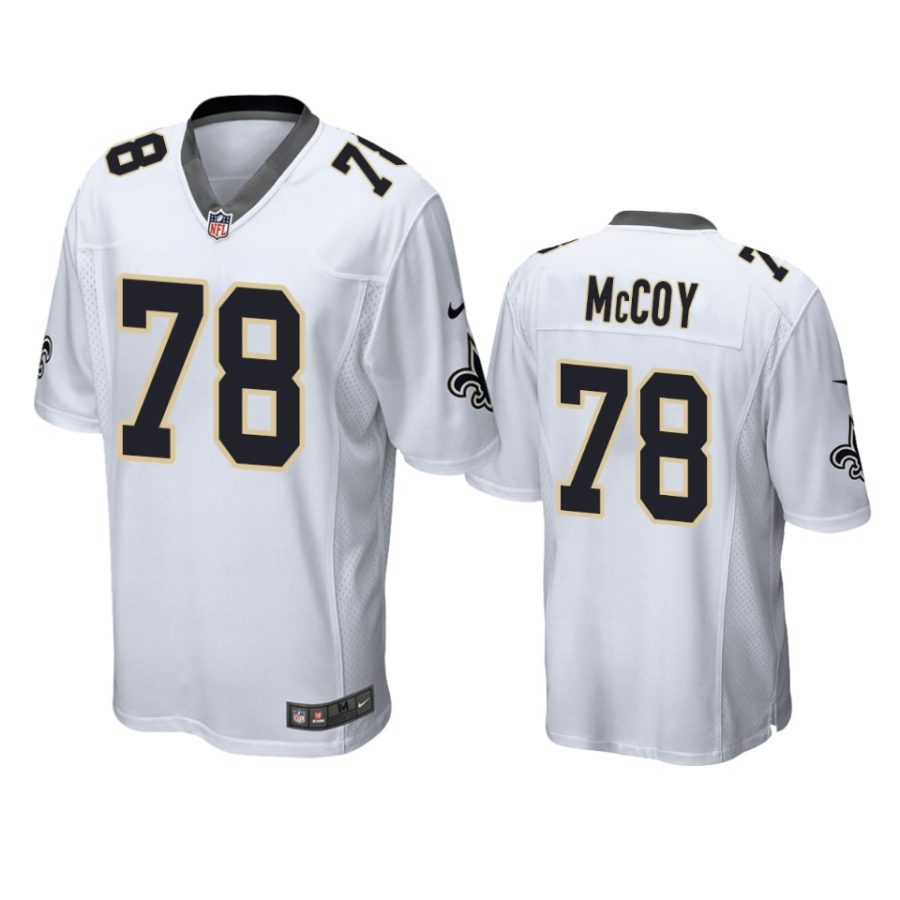 mens saints erik mccoy white game jersey