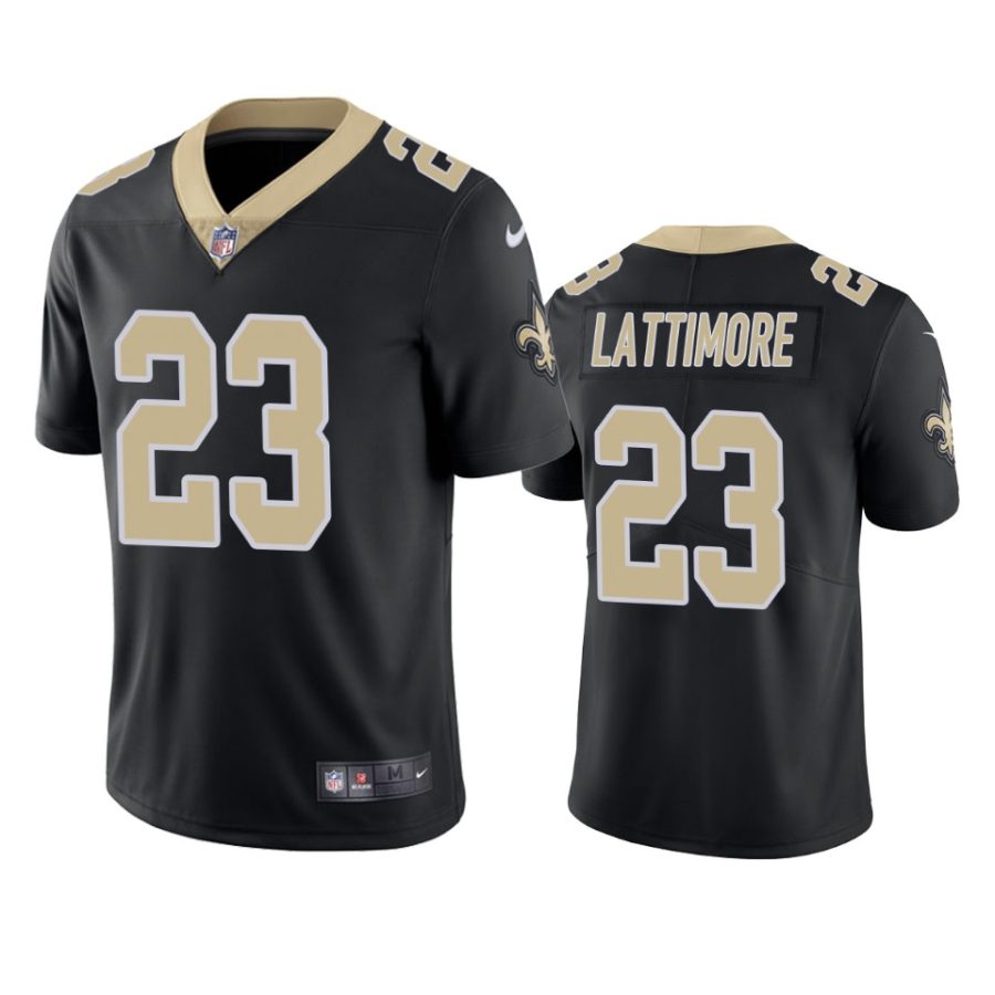 mens saints marshon lattimore black vapor untouchable limited jersey