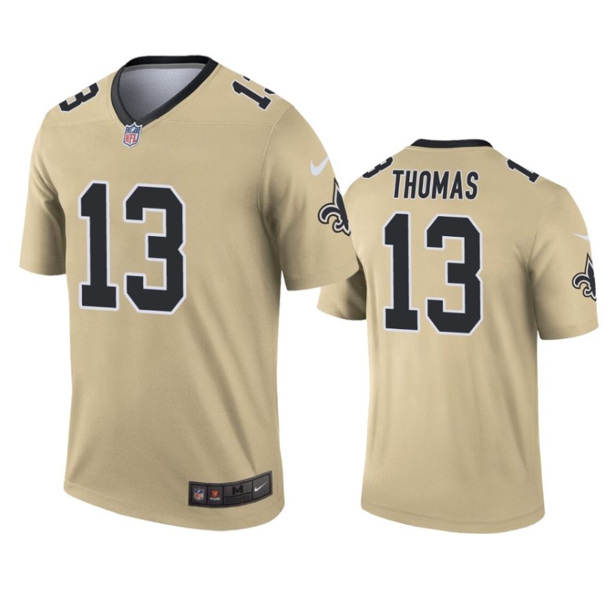 mens saints michael thomas gold inverted legend jersey