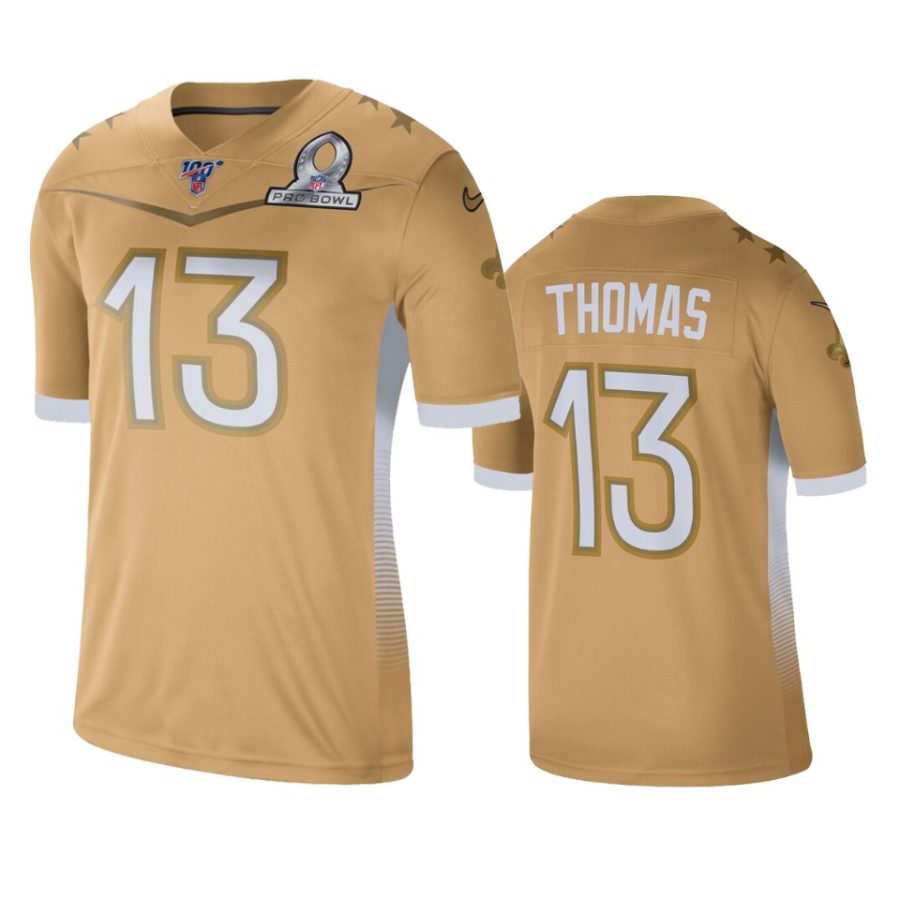 mens saints michael thomas gold nfc 2020 pro bowl jersey