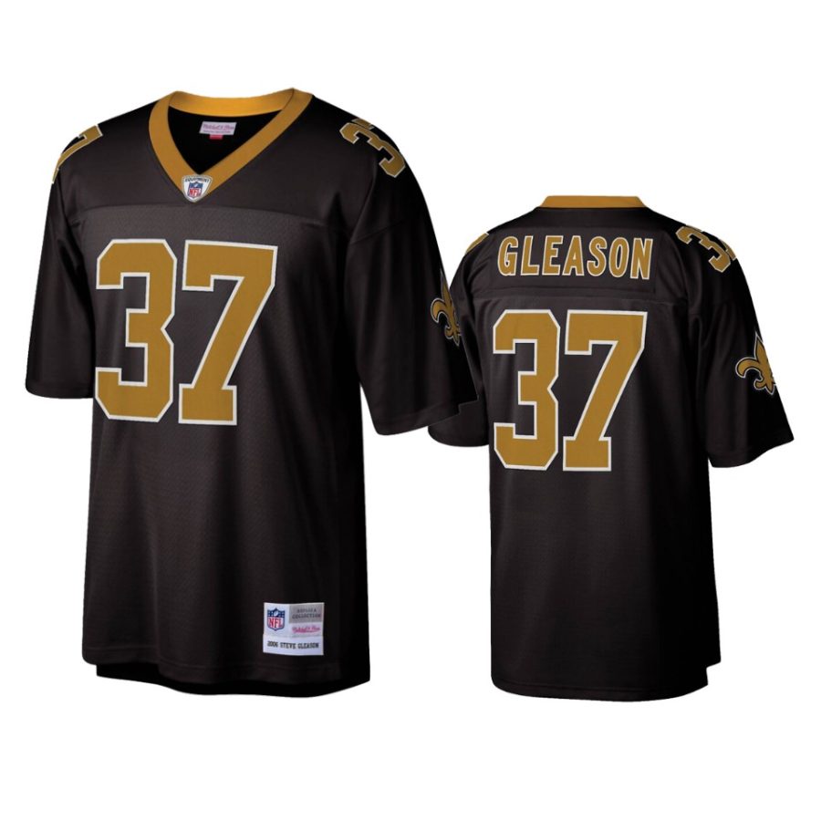 mens saints steve gleason black legacy replica jersey