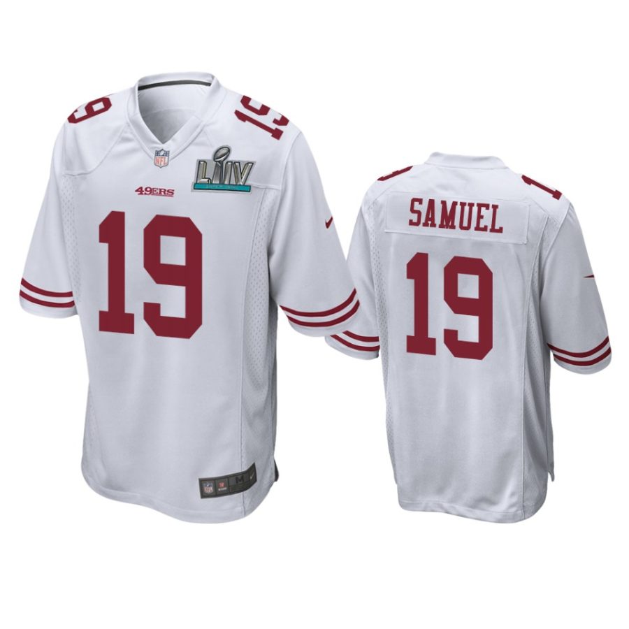 mens san francisco 49ers deebo samuel white super bowl liv game jersey