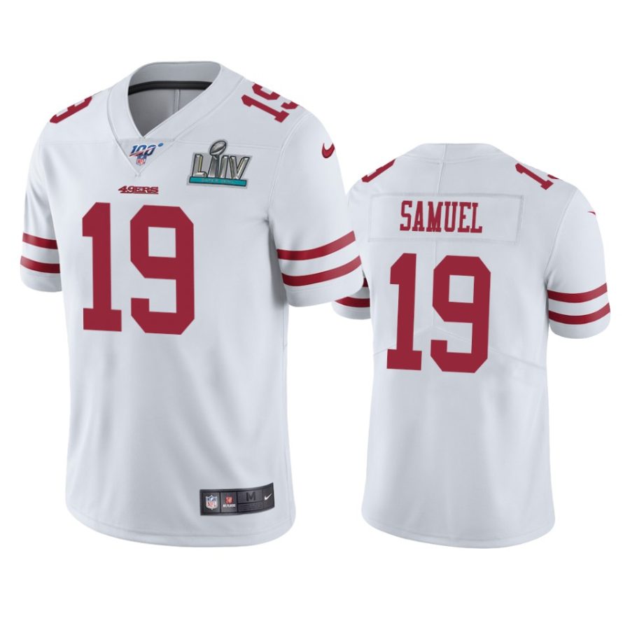 mens san francisco 49ers deebo samuel white super bowl liv vapor limited jersey