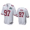 mens san francisco 49ers nick bosa white super bowl liv game jersey