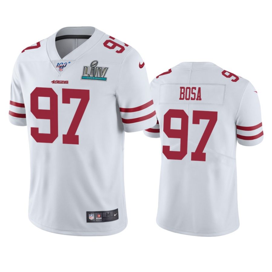 mens san francisco 49ers nick bosa white super bowl liv vapor limited jersey