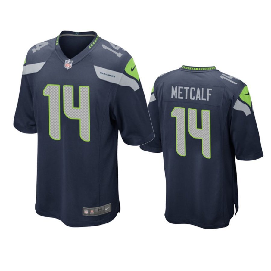 mens seahawks d.k. metcalf navy game jersey