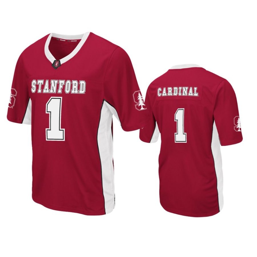 mens stanford cardinal 1 cardinal max power jersey