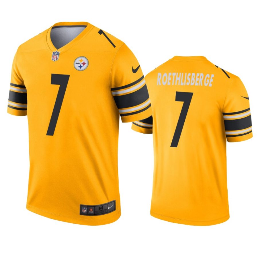 mens steelers ben roethlisberger gold inverted legend jersey