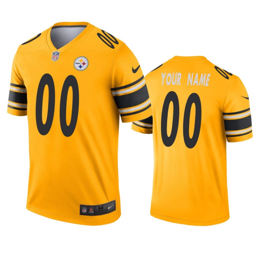 mens steelers custom gold inverted legend jersey