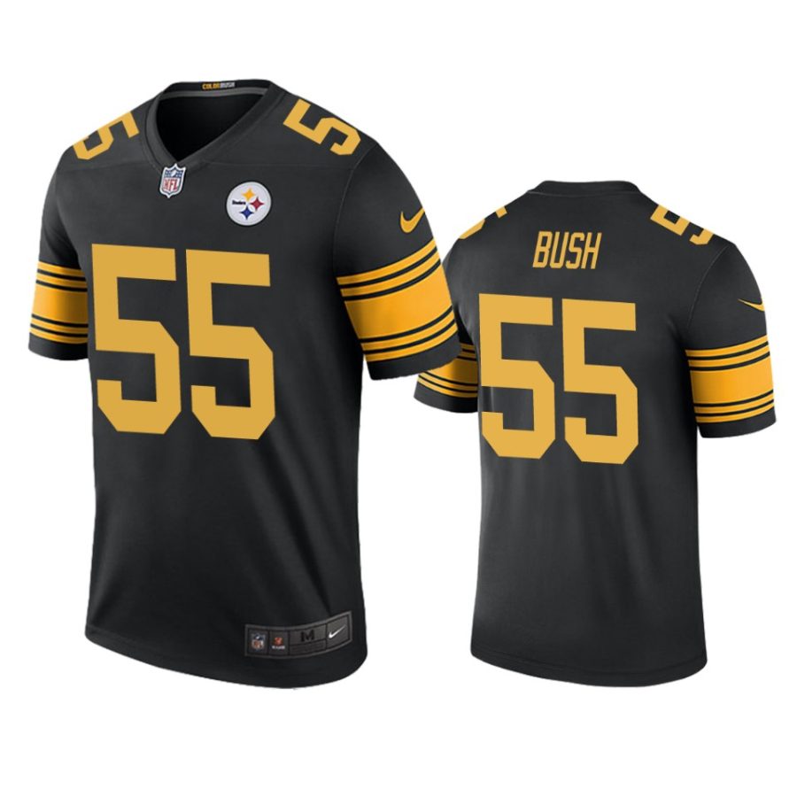 mens steelers devin bush black color rush legend jersey