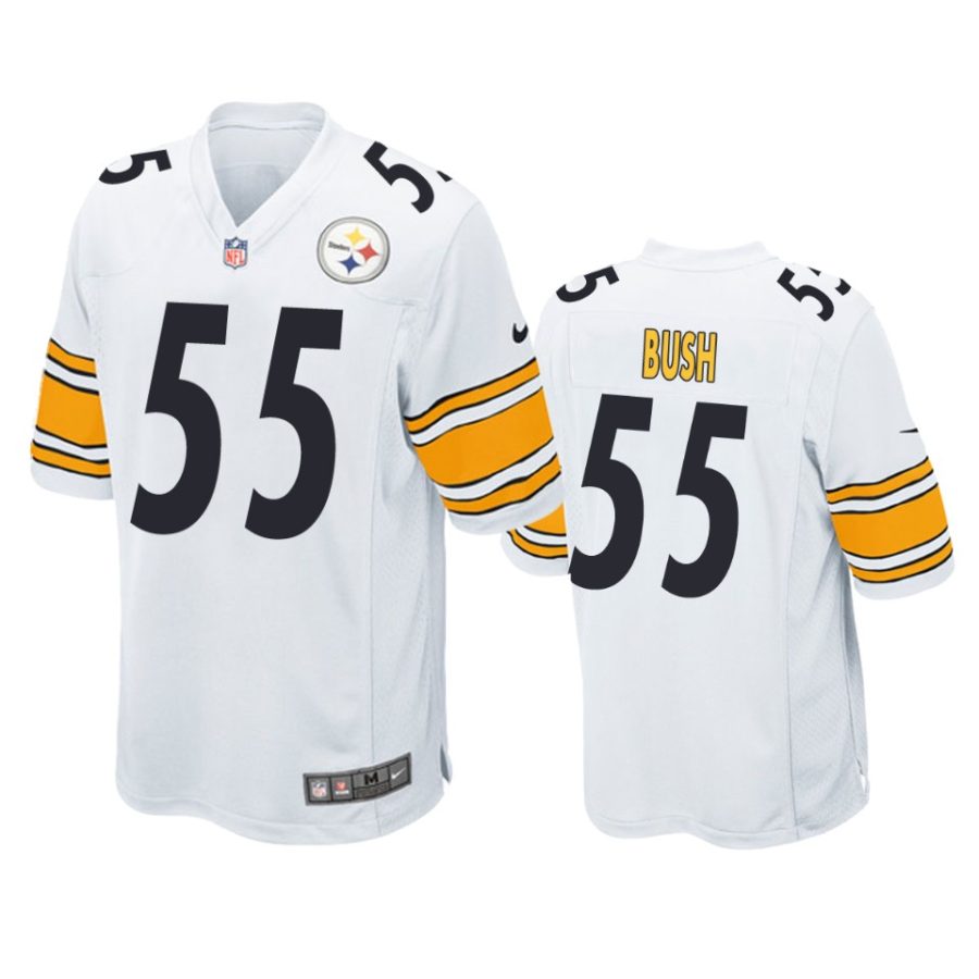 mens steelers devin bush white game jersey