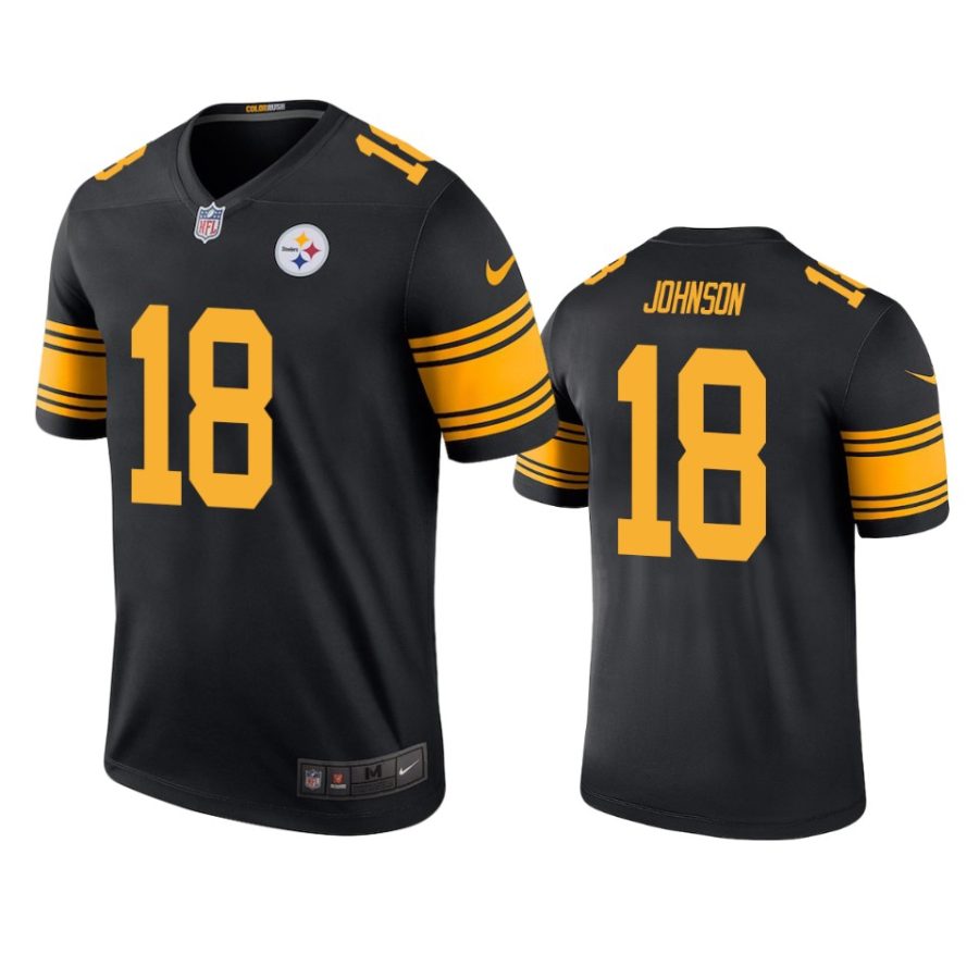 mens steelers diontae johnson black color rush legend jersey