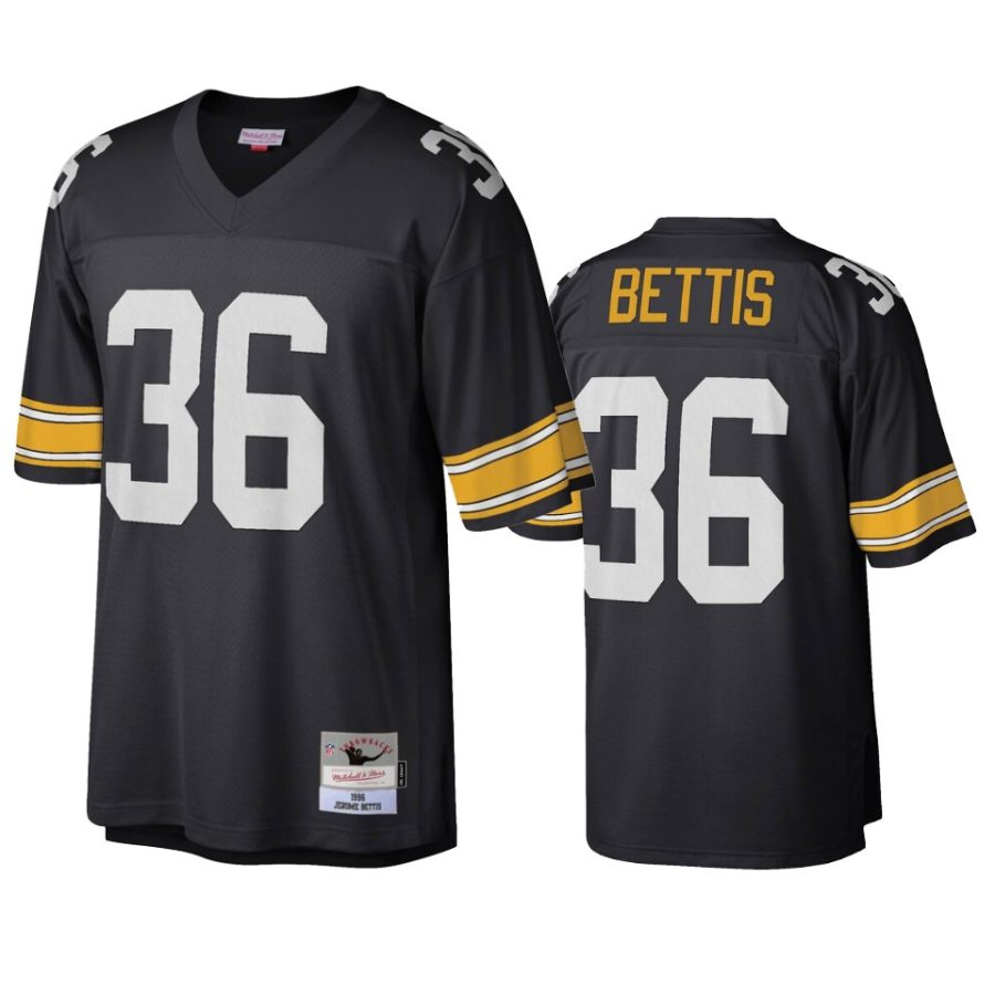 mens steelers jerome bettis black legacy replica jersey